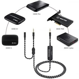 Resim YEAOI Chat Link Pro Cable for Nintendo Switch, PS5, PS4, Xbox One, Party Chat Adapter for Elgato Capture Card, with in-line Isolator 