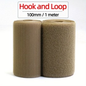 Resim 4 inç 100mm Bej Yapışkan Olmayan Cırt Cırt Bant Dikiş için Cırt Cırt Bant Sihirli Bant DIY 