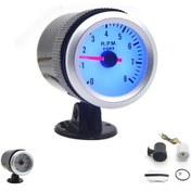 Resim Geeksen İnç 52mm Led Takometre Ölçer Araba Dijital Metre 0-8000rpm Mavi Arka Aydınlatmalı 1-8 Silindirli Araçlar İçin 