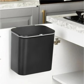 Resim 15 Litre Fonksiyonel Kapaklı Banyo Mutfak Tezgahüstü Çöp Kovası Dolap Duvar Aparatlı 15 Lt. 