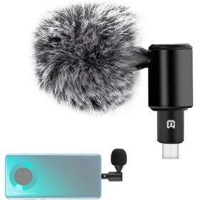 Resim Puluz USB-C / Type-C Cep Telefonu Kondenser Mikrofon 