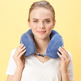 Resim Comfy Ortopedik Seyahat Yastığı Visco Boyun Destekli Seyahat Yastığı - Gri | Ergo Travel (Mavi) 
