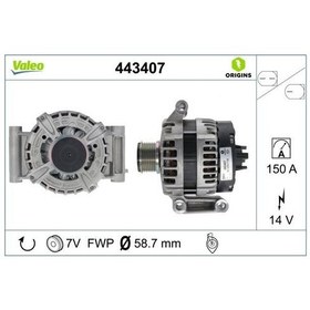 Resim Valeo 443407 - Alternator 12v 150a Transıt V348-v347 2.2 Tdcı 11 