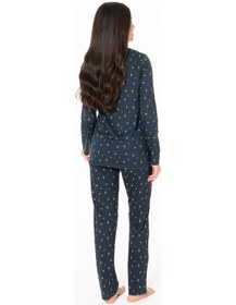 Resim U.S. Polo Assn. U.s Polo Assn. 20173 Kadın Uzun Kollu Gömlek Pijama Takım-lacivert Lacivert 