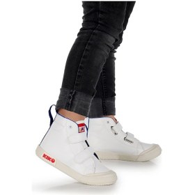 Resim Kiko Kids Garf Günlük Cırtlı Erkek Çocuk Bot Ayakkabı Beyaz - Mavi Beyaz - Mavi 