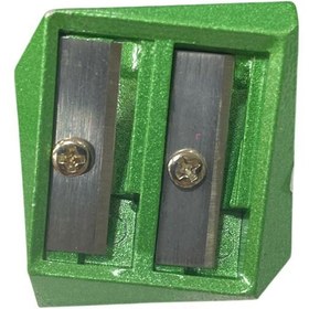Resim tüftürük Çift Bölmeli Metal Kalemtraş 