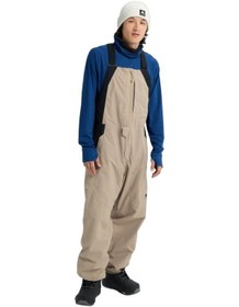 Resim Burton Burton Reserve 2l Relaxed Bib Pants Erkek Bej Snowboard Pantolonu 30531 