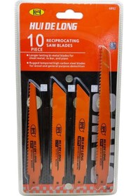 Resim Nalburkent Huidelong Tilki Kuyruğu Testere Bıçağı Seti Takımı 10'lu Ağaç Metal Kemik 