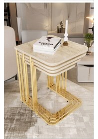 Resim Orkide Tekerlekli 4 Lü Zigon Sehpa Çok Renkli 