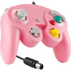 Resim Pembe-gamecube Denetleyicisi Anahtarı Ngc Denetleyici Usb Kablolu Gamepad Wii Titreşim El Joystick Ngc Gc Controle Pc İçin 