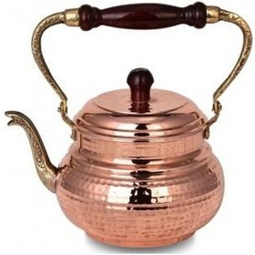 Resim Turna Bakır İtalyan Demlik El Dövme Kırmızı Turna1961-1 