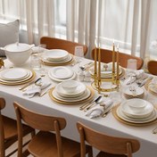Resim Evaliza Serenity Gold 85 Parça 12 Kişilik Yemek Takımı 