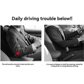 Resim Ulzyvf Hafızalı Köpük Otomatik Orta Konsol Kol Dayama Yastığı Araba 