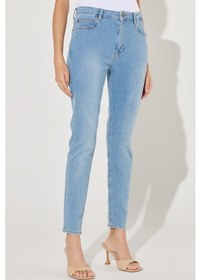 Resim Lee Foreverfit Skinny Fit Dar Kesim Yüksek Bel Çok Dar Paça Mavi Kadın Esnek Jean Denim Kot Pantolon L32S006B44 Açık Mavi 