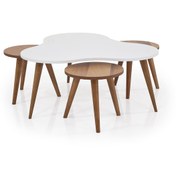 Resim Bubble Orta Sehpa Beyaz Ceviz 