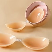 Resim Görünmez Yapışkan Kaldırıcı Sütyen, Askısız ve Dikişsiz Push Up Silikon Sütyen, Kadın İç Giyim & Aksesuarları 