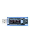 Resim Xindoker Usb Akım/voltaj/kapasite Testeri, 3-20v 0-3a Lcd Ekranlı, Güvenli Şarj İzleyici, Abs Kasa, Mavi Kws-v20 