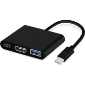 Resim Coverzone Type-C To 4K HDMI + USB 3.0 + USB Type-C Dönüştürücü 