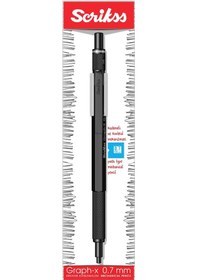 Resim Scrikss Graph-x 2b 0.7 Mat Siyah Gizli Uç Mekanik Kurşun Kalem 