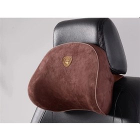 Resim Honeybeeshop Köpüklü Araç Masaj Yastığı Kahve Renk Yaddaş Fonksiyonlu Başlık 