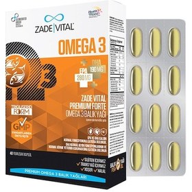 Resim Zade Vital Omega 3 Forte Balık Yağı 40 Yumuşak Kapsül 