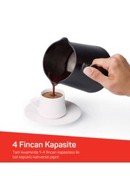 Resim Okka Minio Közde Türk Kahvesi Makinesi 4 Fincan Kapasiteli Siyah - OK0049 