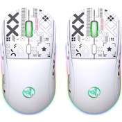 Resim Hxsj T90 2.4g Kablosuz Mekanik Fare Rgb Oyun Faresi Ergonomik Tasarım 10 Milyon Tuş Ömrü 3600dpı 15 Rgb Aydınlatma Modu 2'li Paket 001 