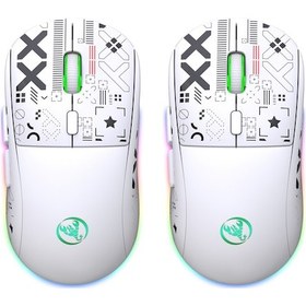 Resim Hxsj T90 2.4g Kablosuz Mekanik Fare Rgb Oyun Faresi Ergonomik Tasarım 10 Milyon Tuş Ömrü 3600dpı 15 Rgb Aydınlatma Modu 2'li Paket 001 