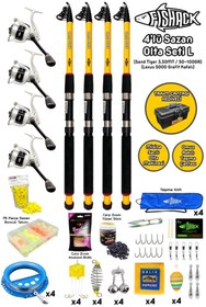 Resim Tam Takım Sazan Olta Seti - 4'lü Set - L - 3.30MT/50-100GR 
