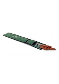 Resim Gönen Çelik Paslanmaz Çelik Şiş 6 Adet 5 Mm Kare 60 Cm Boyu Ahşap Sapl Kuzu Şiş Saklama Kılıf Çanta 