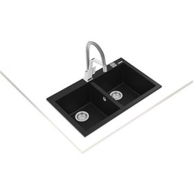 Resim Teka Forsquare 790 Tg Çift Hazneli Tegranite+ Eviye - Siyah - 115260014 