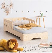 Resim Markaawm Montessori Yatak Korumalıklı Ahşap Karyola Çocuk Ve Bebek Odası 