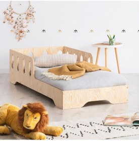 Resim Markaawm Montessori Yatak Korumalıklı Ahşap Karyola Çocuk Ve Bebek Odası 
