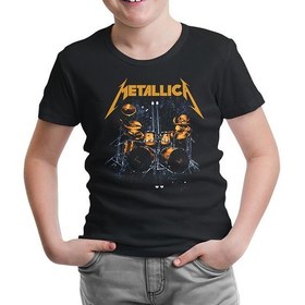 Resim Llord T-Shirt Llordd T-Shirt Metallica - Sticks Siyah Çocuk T-Shirt 