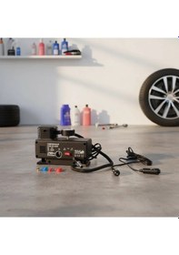 Resim 250 Psı Oto Hava Kompresörü - 220v Ve 12v Uyumlu Yol Yardım Lastik Şişirme Pompası 