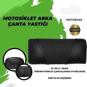 Resim Misda Store Sky Motosiklet Çanta Sırt Dayama Siyah Deri Universal Ultra Konfor 