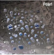 Resim Denizyıldızı Japon Balığı Denizanası Denizatı Kabarcıklar Kabuklu Okyanus Gevrek Balina Sazan Yapışkanlı Nail Art Etiketler Manikür Çıkartmaları Green 