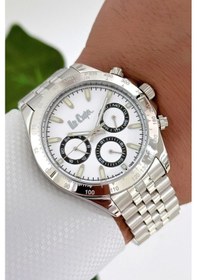 Resim Lee Cooper Gümüş-beyaz Renk Çelik Kordon&kasa Fonksiyonlu Erkek Kol Saati 3atm Bileklik Sdlc003 Gümüş - Beyaz 