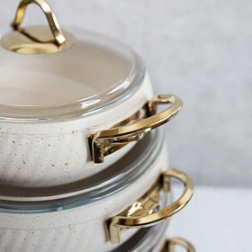 Resim Özkent K-590 Güveç Tencere Seti - Güveç Seti - Granit Tencere Seti 