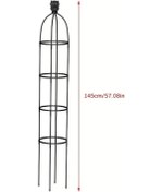 Resim Willowhaven Siyah 57.09 Inç Avrupa Tasarımı Halkalı Çiçek Kafesi - Güller Ve Tırmanıcı Bitkiler İçin 