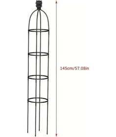 Resim Willowhaven Siyah 57.09 Inç Avrupa Tasarımı Halkalı Çiçek Kafesi - Güller Ve Tırmanıcı Bitkiler İçin 