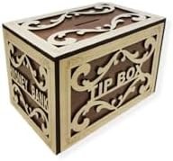 Resim Ahşap Tip Box Bahşiş Kutusu Anahtarlı Tip Box Kutusu Ahşap Kumbara 20x13x13 Cm 