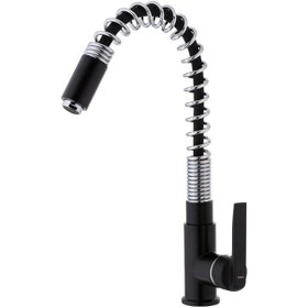 Resim Teka In 934 Esnek Gövdeli Spiralli Mutfak Evye Bataryası Siyah - Krom 