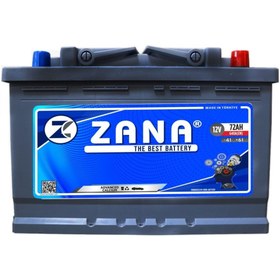 Resim Zana Auto 12 V 72 Ah 640a En Ca/ca Battery Zana Akü Binek Düz Kutup Standart L3 Bakımlı 