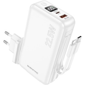 Resim 10000MAH Powerbank, Avrupa ve Amerika Adaptörlü Güç Bankası, iPhone ile Uyumlu Şarj Seviyesi LED Gösterli Kompak ve Modern Tasarım BJ39 