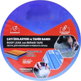 Resim Bondit Su Sızdırmaz Çamur Bant Çatı Boru Tamir Çatlak Bandı (4 Metre x 10 Cm) 