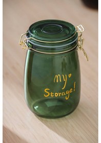 Resim Acar Pierre Klipsli Kapaklı Kavanoz Seti - 17 Cm Yeşil 