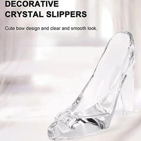 Resim Kristal ayakkabı cam doğum günü hediyesi ev yüksek topuklu ayakkabı düğün ayakkabı figürler minyatür süsleme 