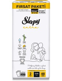 Resim Sleepy Extra Bebek Bezi Fırsat Paket 2 Mini 48 Adet - Standart / Standart 