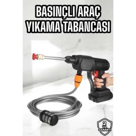 Resim Yeni Nesil Araç Yıkama Şarjlı Tabancası Basınçlı Su Hazneli 